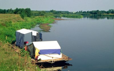 Spływ tratwami po Niemnie na Białorusi